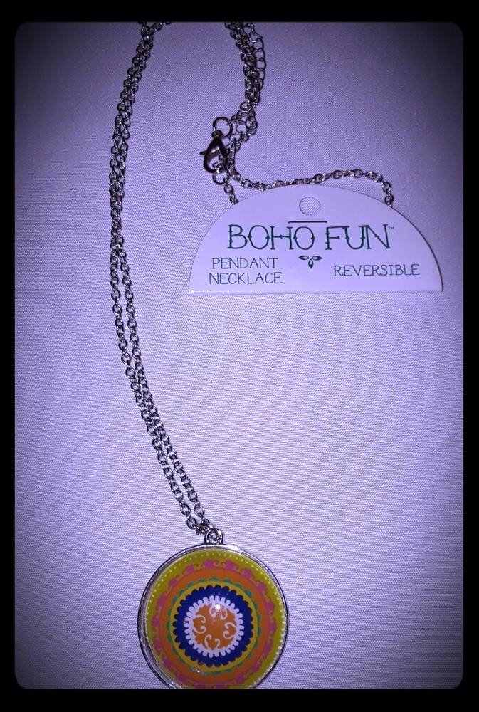 BoHo Fun Reversible Pendant  NWT